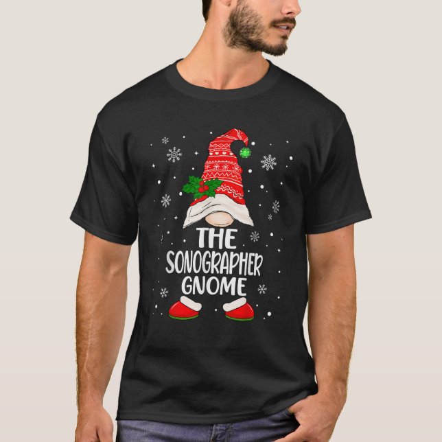 Camiseta Sonografista Gnomo Divertido Técnico de Ultrassono (Frente)