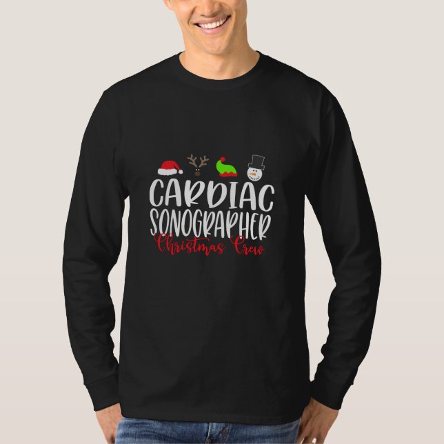 Camiseta Sonógrafo cardíaco de Natal (Frente)
