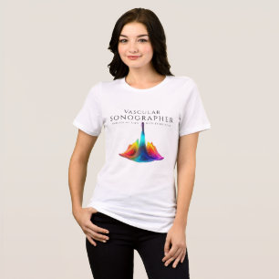 Camiseta Sonógrafo Colorido Vascular Ondas De Ultrassons