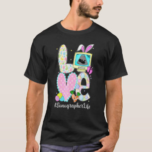 Camiseta Sonógrafo de amor bonito Life Ultrasound Tech Happ