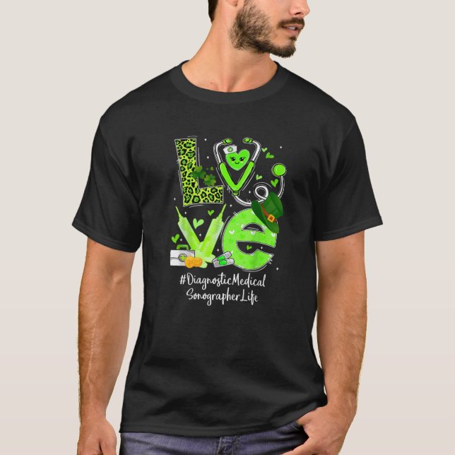 Camiseta Sonógrafo Médico Diagnóstico Enfermeira Vida Amor  (Frente)