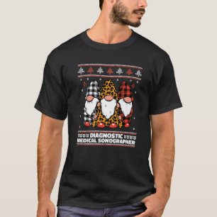 Camiseta Sonógrafo Médico do Diagnóstico de Papais noeis de