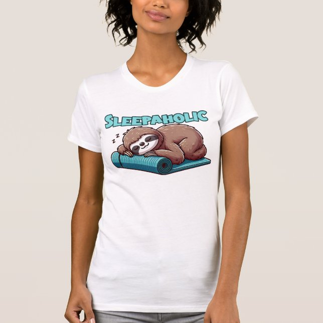 Camiseta Sonolência - Dormir Em Ioga (Frente)