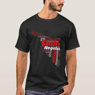 Camiseta Sonora México Mapa Ciudades Municípios Regalo