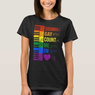 Camiseta Sons - Gay Conte-Me No Teclado Lgbtq E Piano Mu