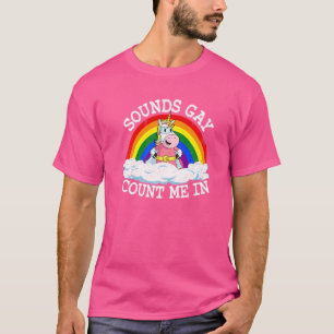 Camiseta Sons - Gay Conte-Me No Unicorn Rainbow Flag Lgbt G