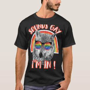 Camiseta Sons Gay, estou no Wolf Rainbow Sunglass