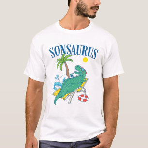 Camiseta Sonsaurus Dinosaur T Rex Son Surus Vacatio Familia