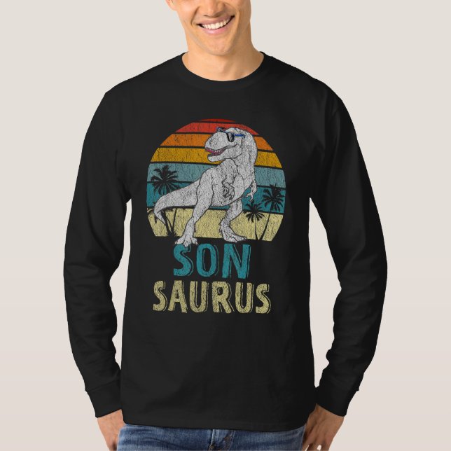 Camiseta Sonsaurus T Rex Dinosaur Son Surus Matchin (Frente)