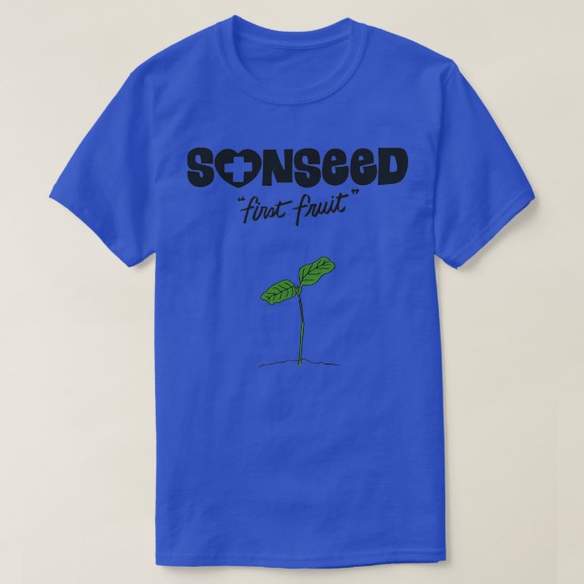 Camiseta SonSemente Primeira Fruta (Frente do Design)