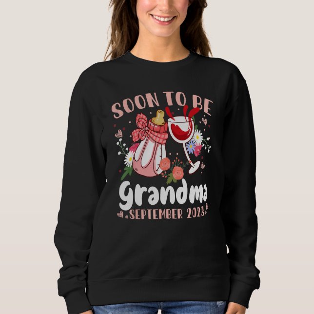 Camiseta Soon To Be Grandma September 2023 Grandma First Ti (Frente)