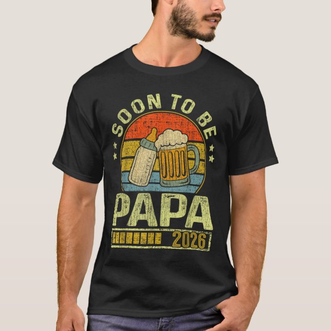 Camiseta Soon To Be Papa 2026 Expecting Baby Promoted To Fa (Frente)