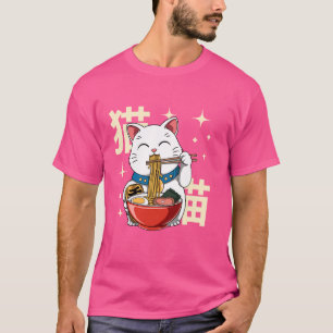 Camiseta Sopa Cute Ramen Maneki Neko Noodle