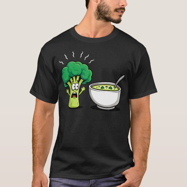 Camiseta Sopa de Brócolis Assustado (Frente)