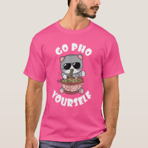 Camiseta Sopa de Noodle Vietnamita Vai Pho Cat Pho Sopa Asi