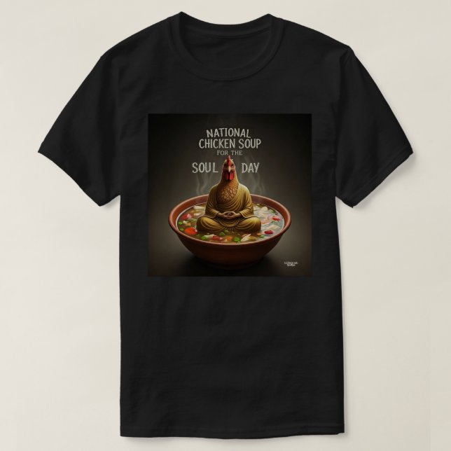 Camiseta Sopa Nacional de Frango para o Dia da Alma (Frente do Design)