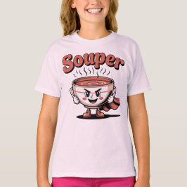 Camiseta Sopa Super Pun Herói de Comida