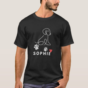Camiseta Sophie Dog nametag presente para o meu Cão-Pupado