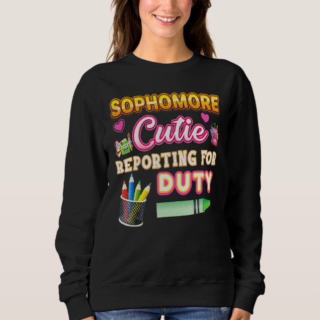 Camiseta Sophomore Cutie Relatando O Dever De Professora Ba (Frente)