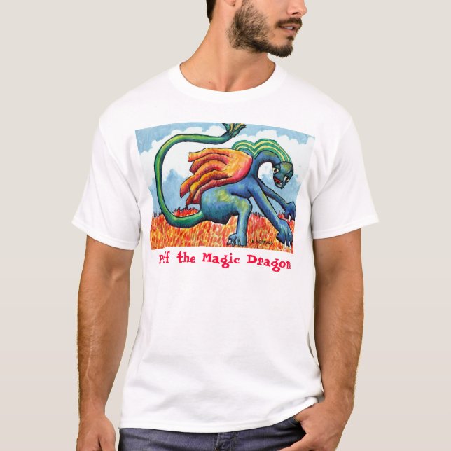 Camiseta "Sopra o dragão mágico " (Frente)
