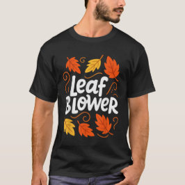 Camiseta Soprador De Folhas Outono Engraçado Correspondente