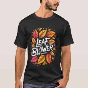 Camiseta Soprador de Folhas Temporada de Outono Folhas Caíd