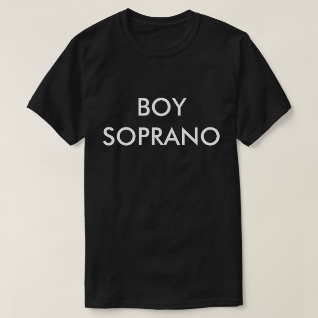 Camiseta Soprano do menino (Frente do Design)