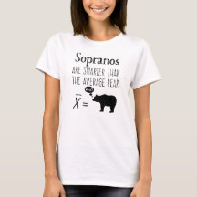 Camiseta Soprano Engraçado - Urso Médio