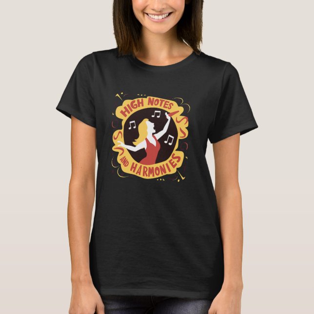 Camiseta Soprano Singer Vocal Range Vocalista Cantar Voz (Frente)