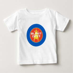 Camiseta Sopre fora!! Espaço retro Rocket da ficção