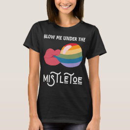 Camiseta Sopre-Me Sob O Orgulho Mistural Do Rainbow Xmas
