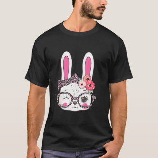 Camiseta Soquete de Páscoa de Impressão de Leopart de rosto