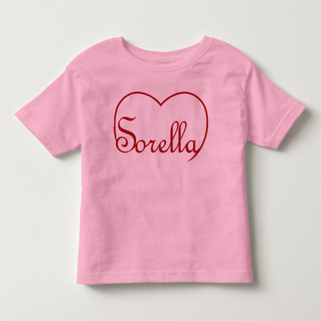 Camiseta Sorella Irmã Italiana Vermelha (Frente)
