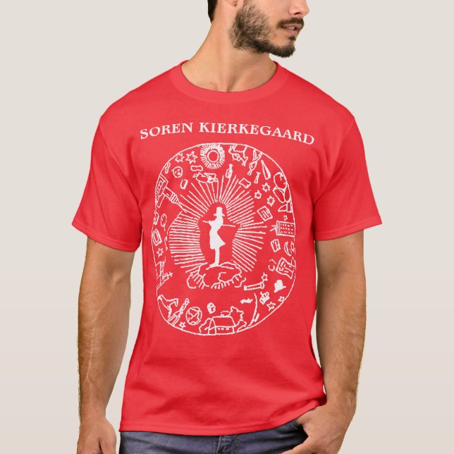 CAMISETA "SOREN KIERKEGAARD CONTRA O MUNDO " (Frente)