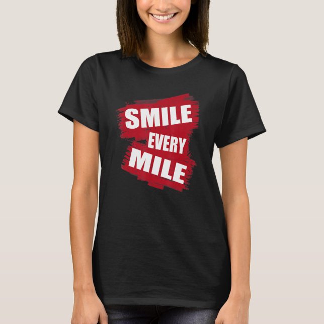 Camiseta Sorria A Cada Milha Correndo (Frente)