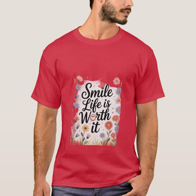 Camiseta Sorria, a vida vale a pena (Frente)