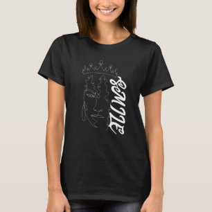 Camiseta Sorria Arte de linha Minimalista desenhando retrat