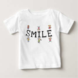 Camiseta Sorria Bastante Bastante Bastante Figuras Crianças