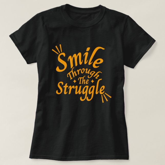 Camiseta Sorria - Citação Inspiradora (Frente do Design)