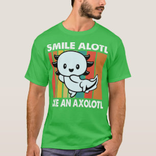 Camiseta Sorria Como Um Axolotl Vintage Engraçado Axolotl