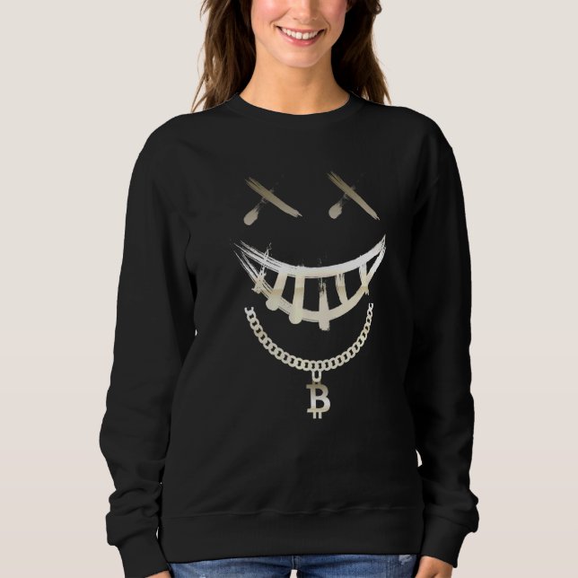 Camiseta Sorria Criptografia de Dinheiro da Cadeia de Bits  (Frente)