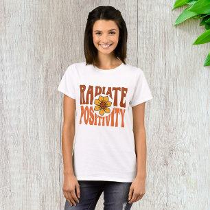 Camiseta Sorria Flor Retro de Cara Feliz