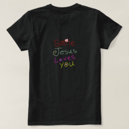 Camiseta ‘Sorria Jesus Te Ama’ Citação Cristã