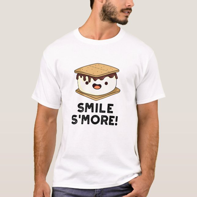 Camiseta Sorria Mais Engraçada Comida Pun (Frente)