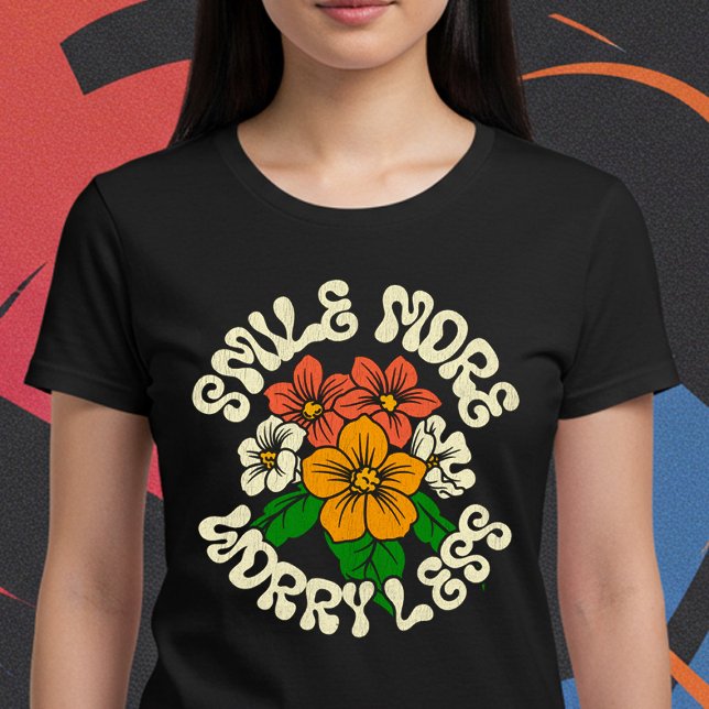 Camiseta Sorria Mais Preocupada Menos (Criador carregado)