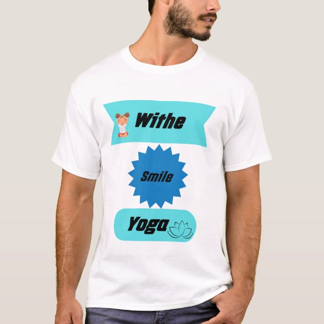 Camiseta "Sorria Profundamente e Respira em uma Mulher Ioga (Frente)