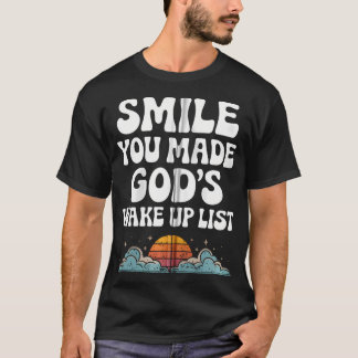 Camiseta Sorria Que Fez A Acordar De Deus Listar Jesus Cris