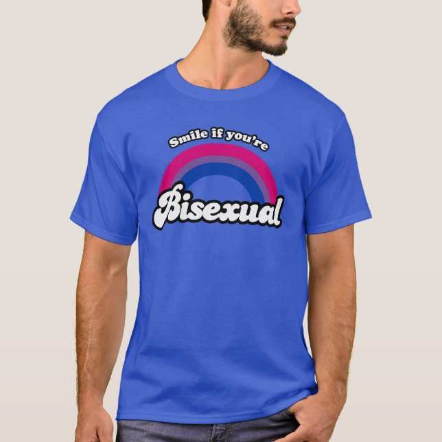 Camiseta Sorria se você é bissexual (Frente)