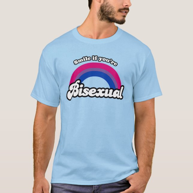 Camiseta Sorria se você é bissexual (Frente)