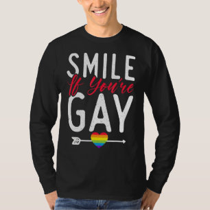 Camiseta Sorria Se Você Estiver Gay, Orgulho gay de Lésbica